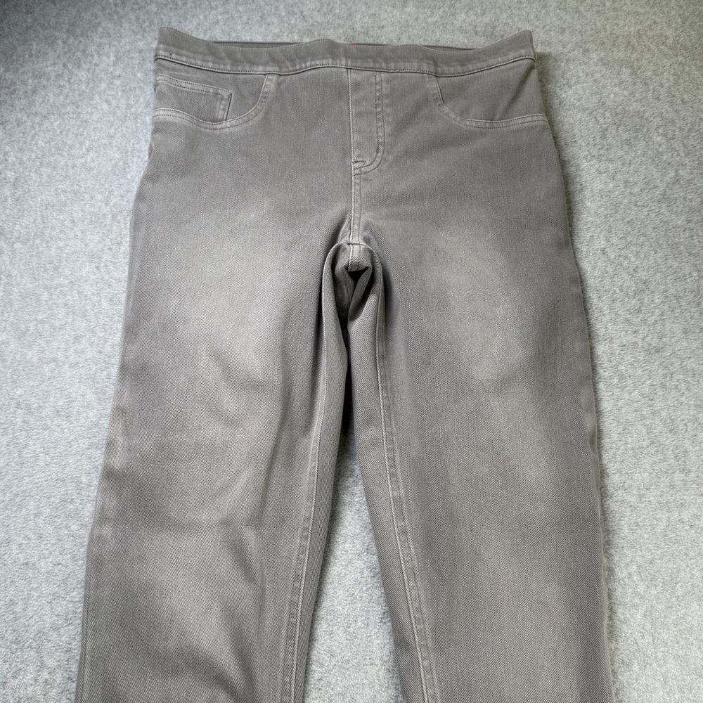 Spanx by Sara Blakely Gray Ponte Skinny Pants Women's L Large Stretch Jeggings